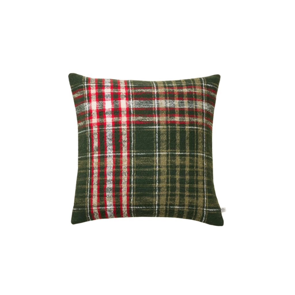 Christmas Plaid Woven Square Throw Pillow - Hearth & Handâ„¢ with Magnolia. Link included for purchase.