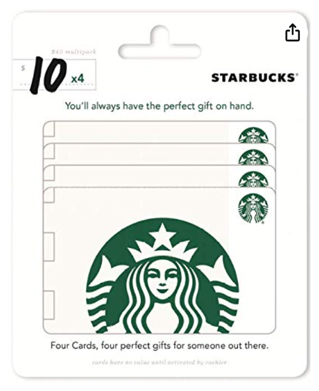 Clickable link with Starbucks gift card that you can gift to teachers.