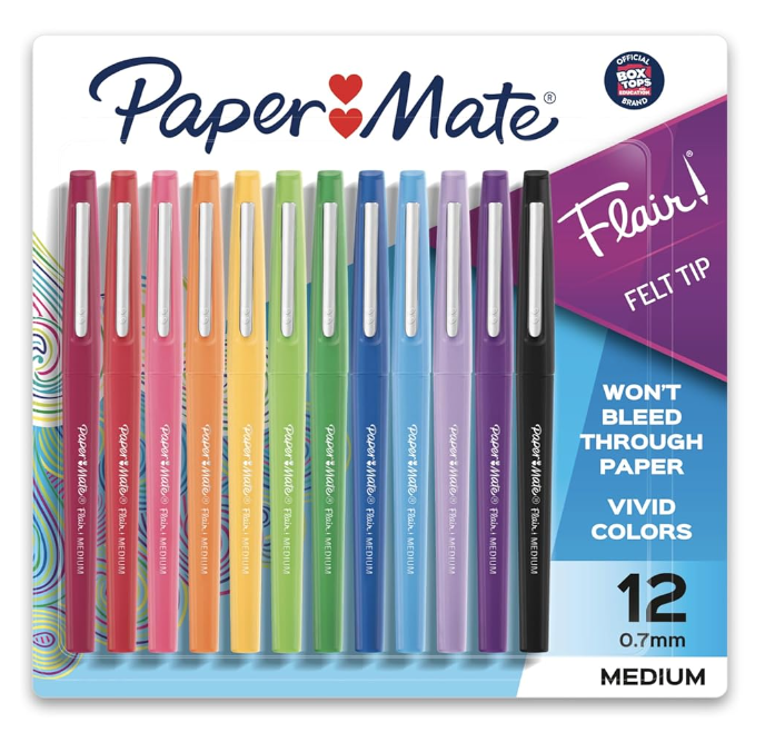 Image of paper mate pen set in variety of colors.