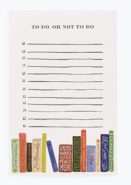 Image of notepad that says "to do or not to do".