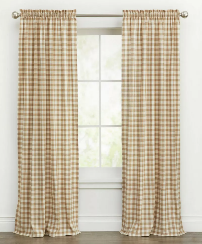 gingham curtains