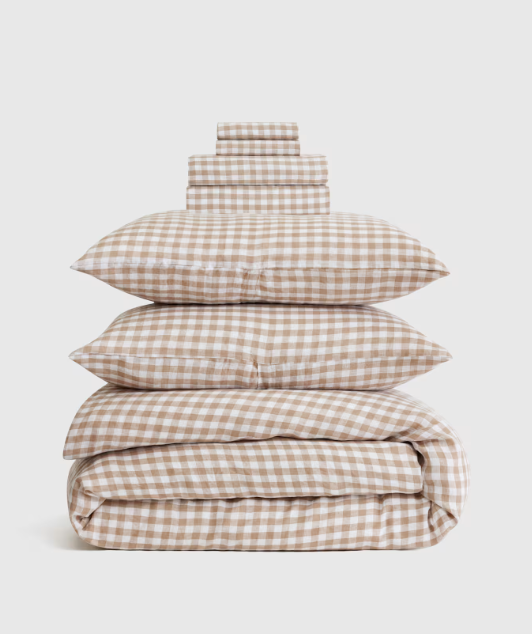 gingham bedding
