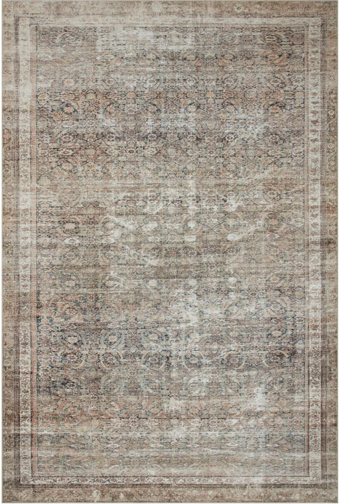 affordable rugs fun for kitchen. Vintage patten rug with yellows, light blues, pinks, reds, blacks, and oranges.