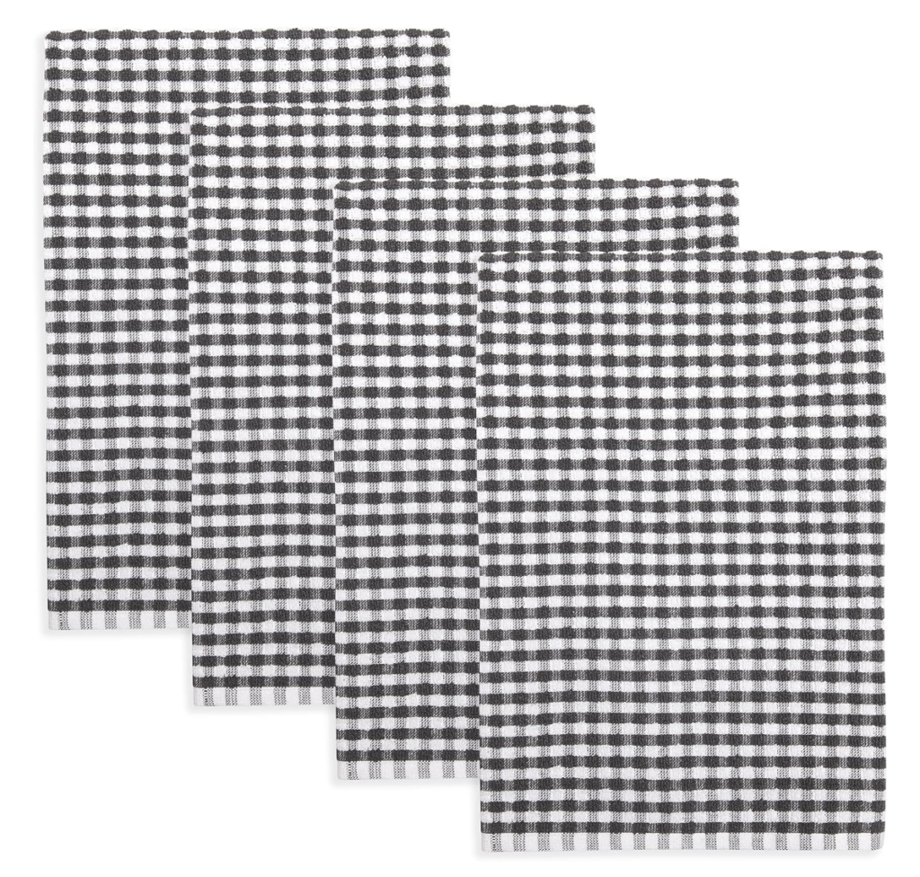 gingham dish towels