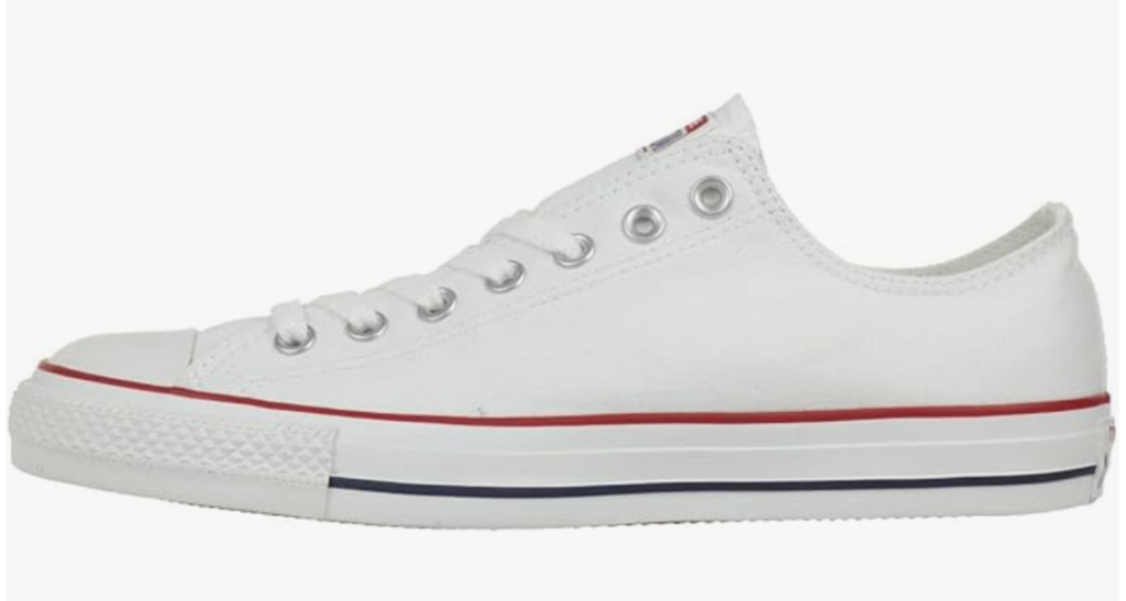 teacher shoes women. Image of white converse low top sneaker.