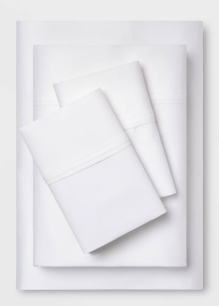 Favorite. Image of white cotton sheets from Target.