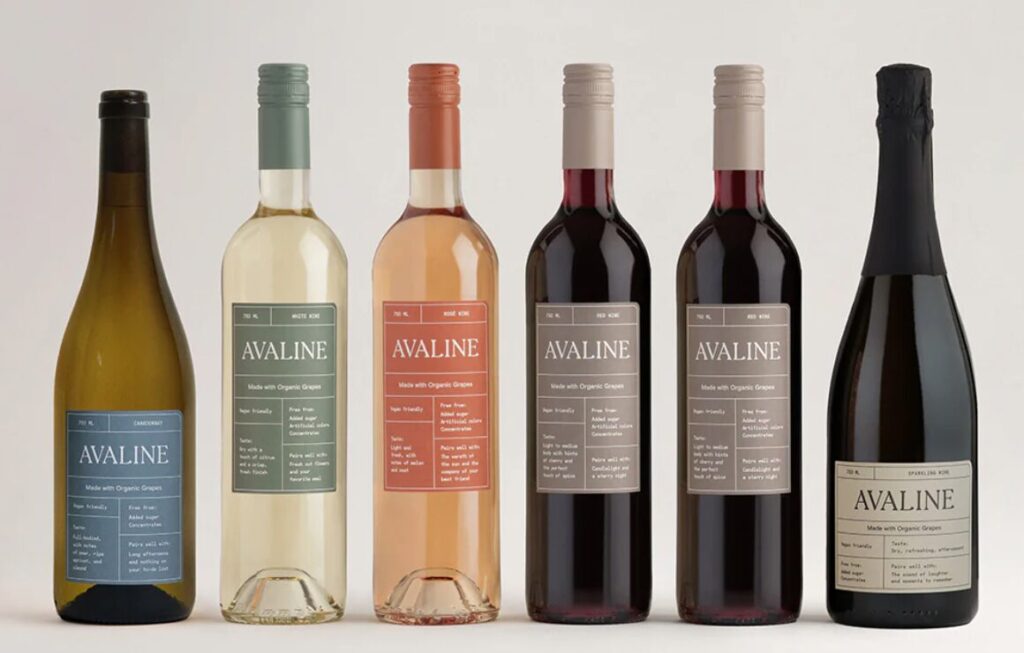 hostess gifts. Image of variety of 6 bottles of wine by Avaline.