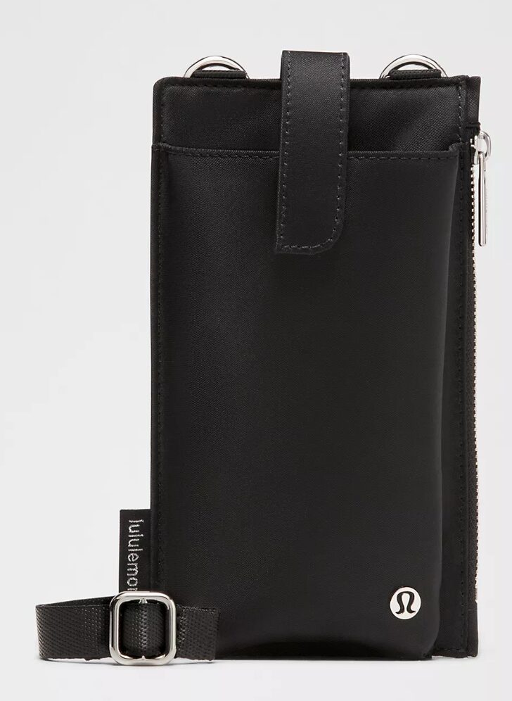image of black phone cross body bag.